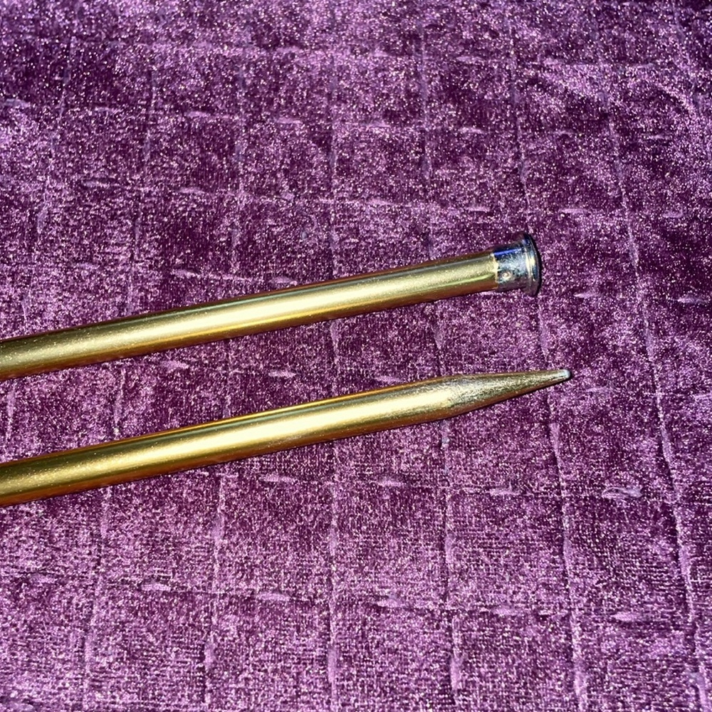 BOYE 13 9mm metal gold crochet needles large this is for a pair this listing